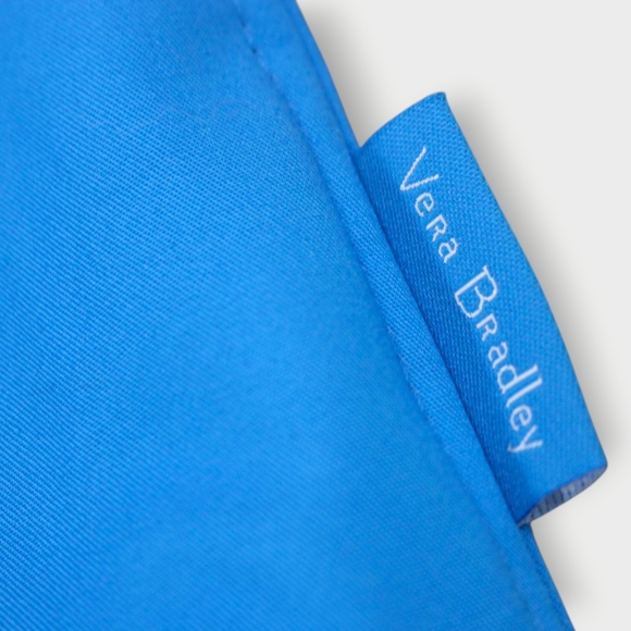 Vera Bradley Cotton Triple Zip Hipster Crossbody Purse Morning Blue Aster - Picture 4 of 11